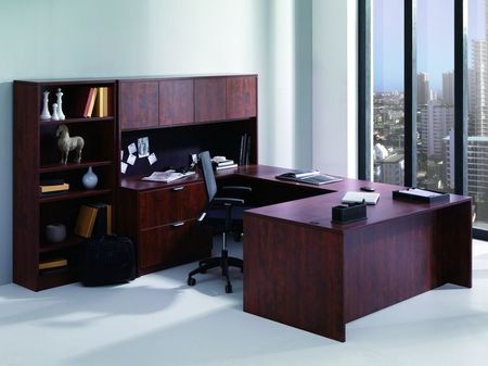 ND3104 - Laminate Desk Set with Bookcase