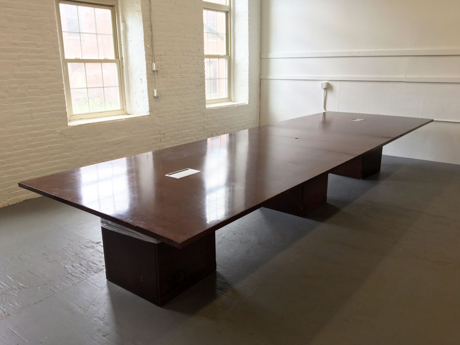 T9546C - 16' x 5'  Mahogany Conference Table by Bernhardt