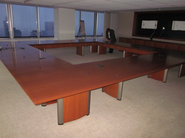 T6028 - Neinkamper Conference Table with Matching Credenza