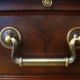 Traditional drawer pulls on Kimball Desk