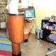 back of reception desk