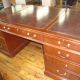 Leather inlay on desk
