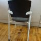 Back of Leather stack chairs