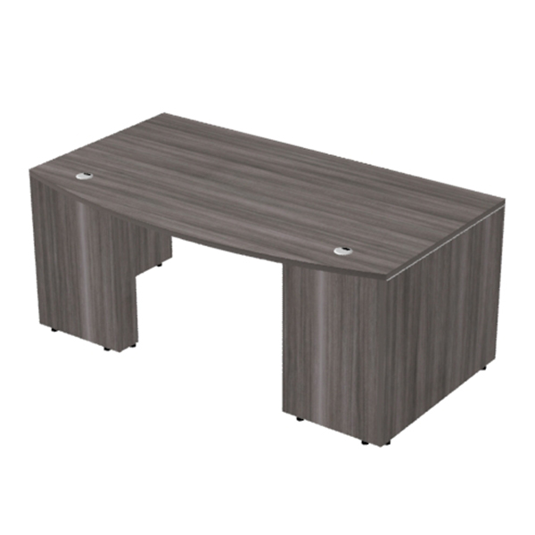5CDLBF7230GY - SKYLINE  - 30x72 Desk Shell Bow Front Deluxe