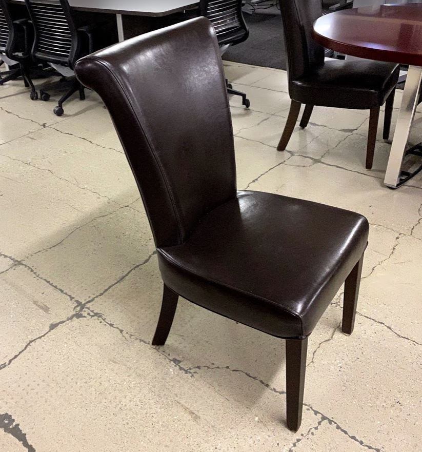 R6244 - Brown Leather High Back Chairs