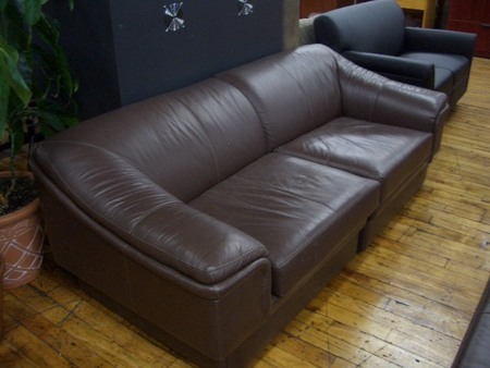 Brown Leather Sofa