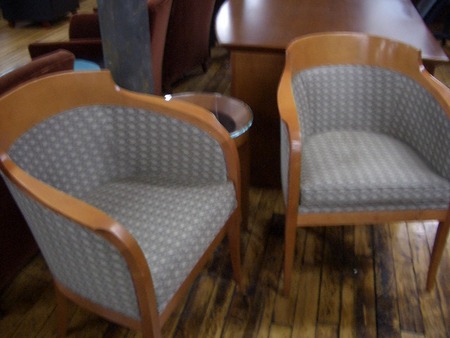 Barell Back Side Chairs with matching Side Table