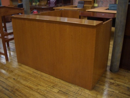 front view of reception desk