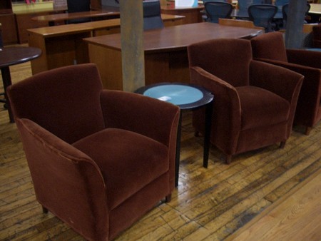 velvet reception seating
