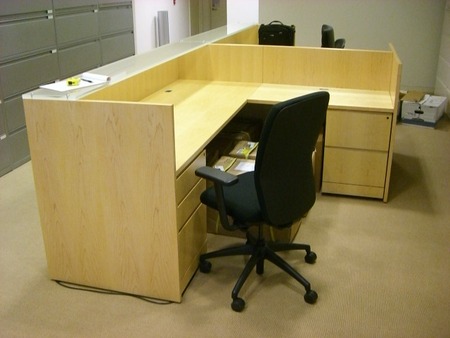 Maple Reception Desk Conklin Office Furniture