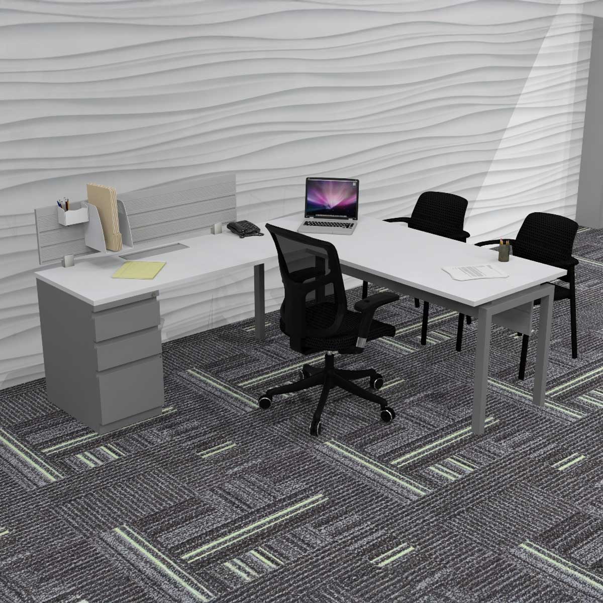 D12065 - Stretch L-Shape Private Offices