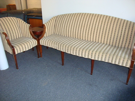 Sofa with matching club chair