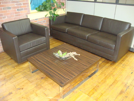 Leather Reception Set