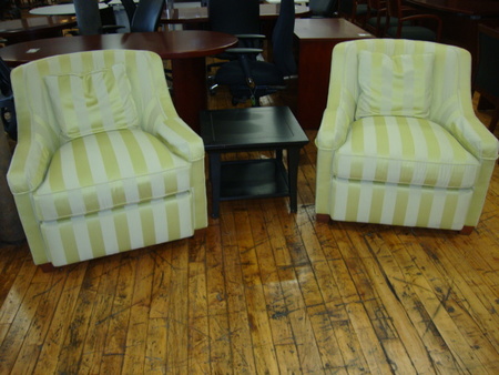 Striped Reception Seating
