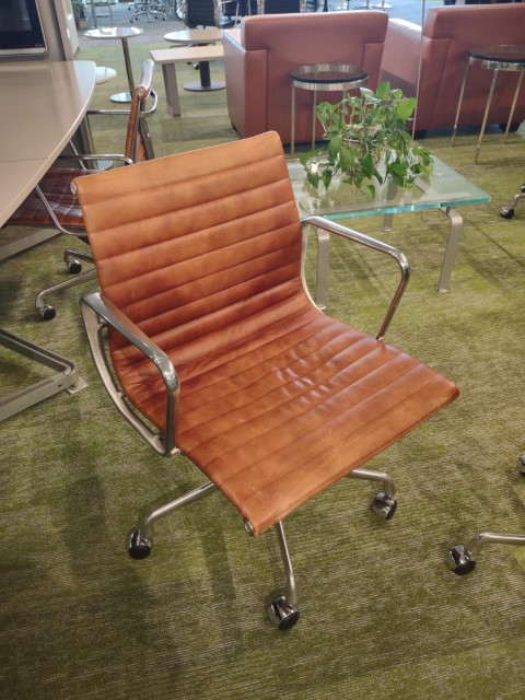 C61571 - Leather Eames Chairs