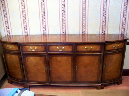 Inlayed Wood Credenza
