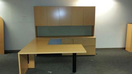 D3649 - Maple U-Shape Desk Sets