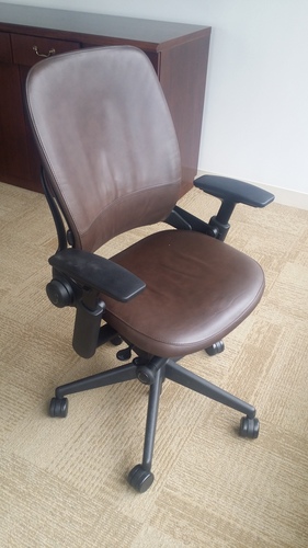 C4019 - Steelcase Leather Leap Chairs