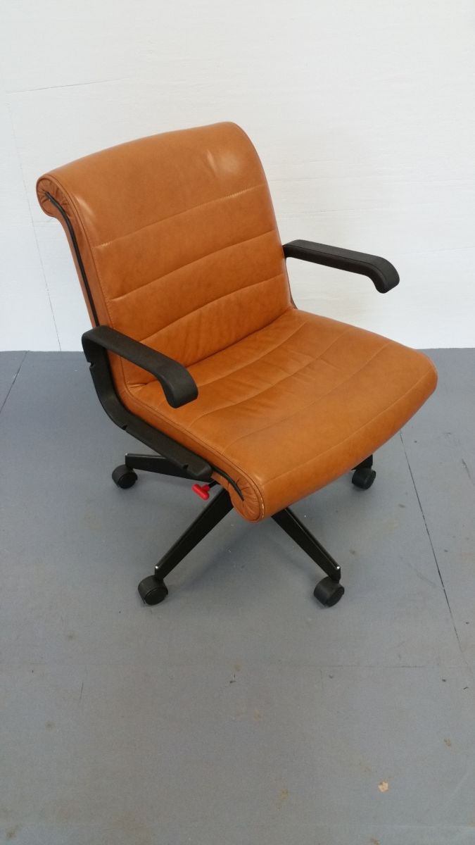 knoll sapper leather chairs office
