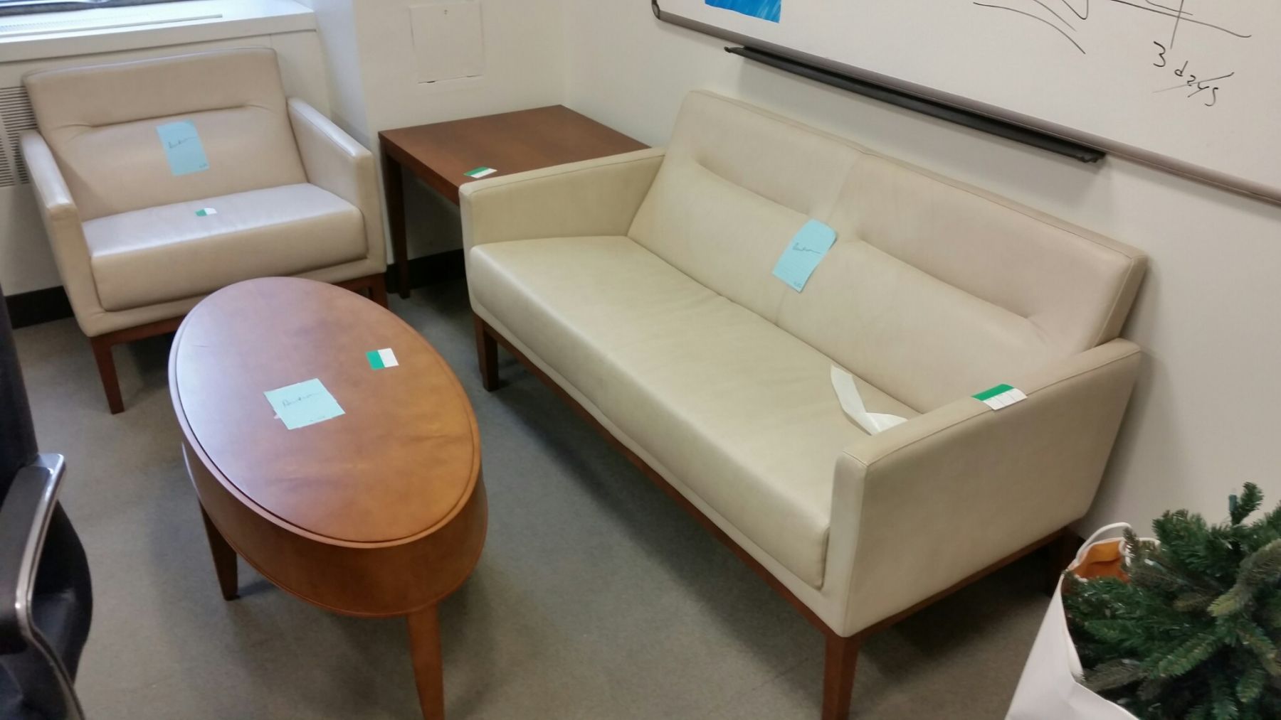 Used Sofa With Club Chair For Offices Office Furniture For Sale