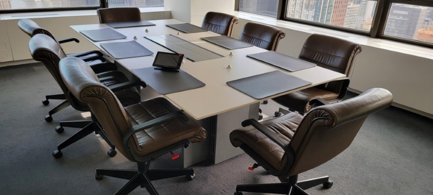 T12204 - HBF 8' Laminate Conference Table with Matching Credenza