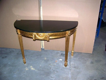 Side Table with Half Moon Top