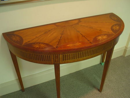 T433 - Inlayed Wood Side Table