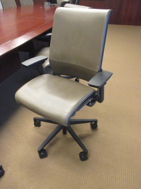 C61521 - Leather Steelcase Think Chairs