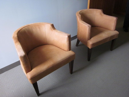 Suede Club Chairs