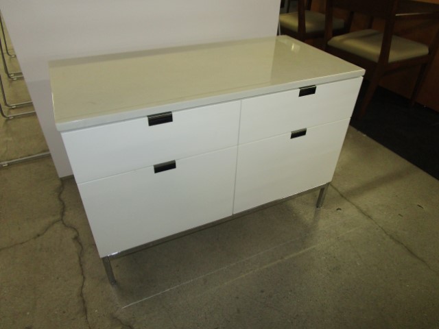 T12298 - Knoll Full Storage Credenza with Marble Top