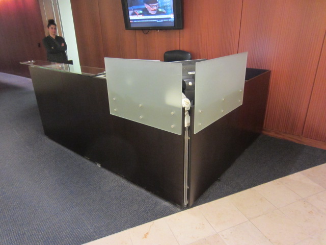 R6042C - Mahogany Reception Desk