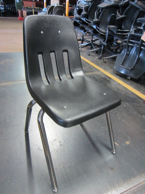 C6047C - Virco Black Plastic Stack Chairs