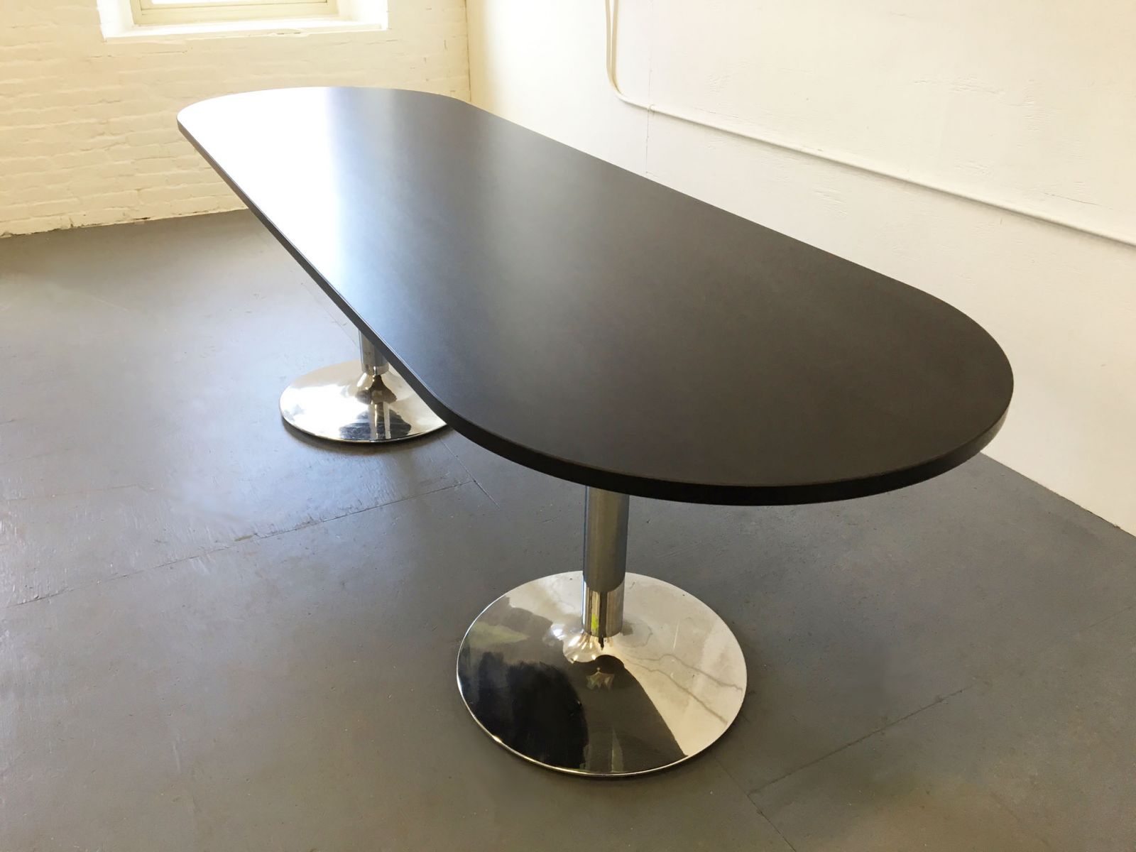 T9539C - 8' x 2.5' Black Laminate Conference Table