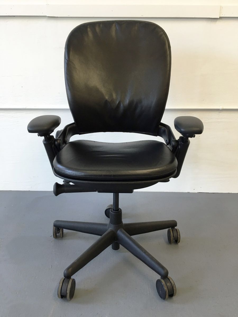 C61157C - Leather Leap Chair by Steelcase - Black