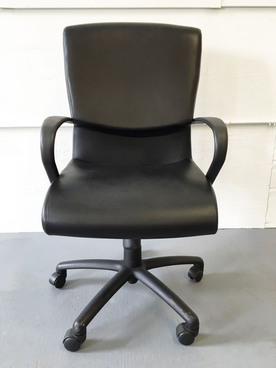 C61159C - Leather Executive Chair - Black