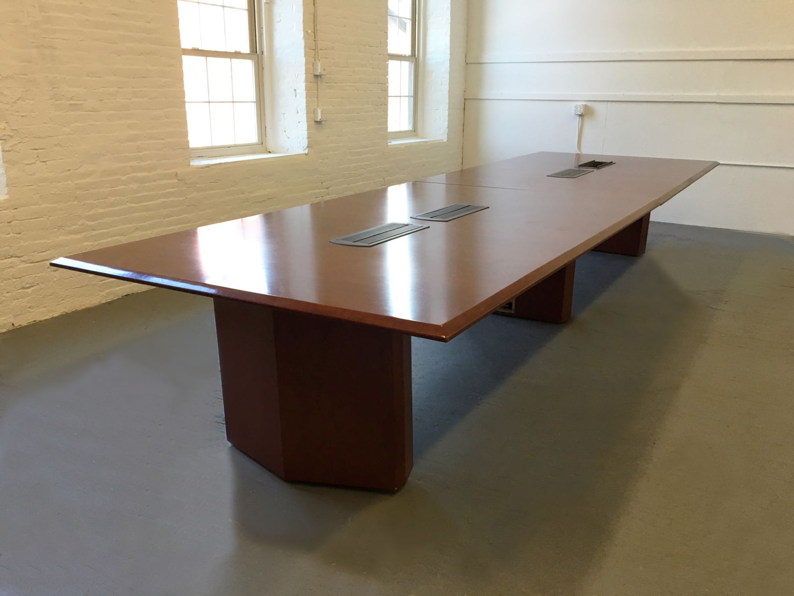 T9547C - 16' x 5' Conference Table by Vecta - Dark Cherry