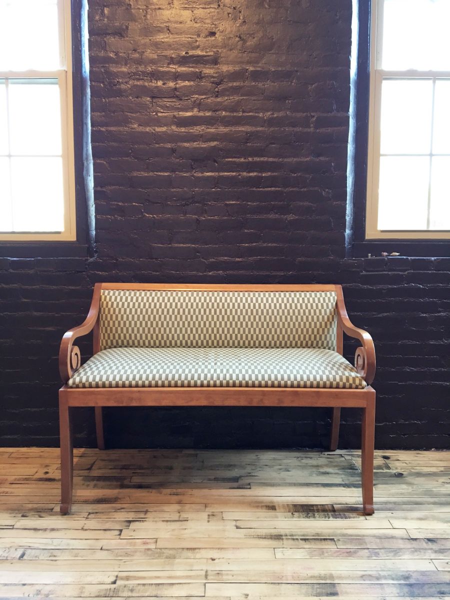 R6085C - Upholstered Wood Bench by David Edward