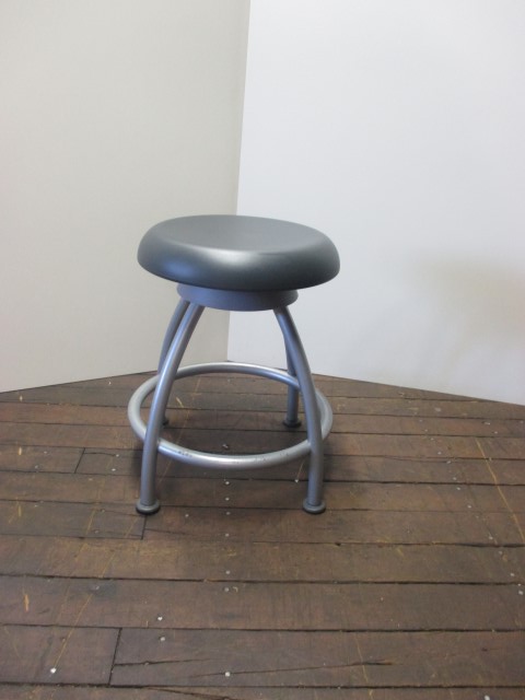 C61388C - Grey Leather Stools