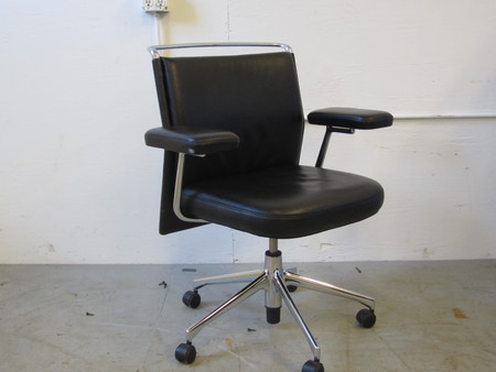 C3657 - Black Leather Chairs