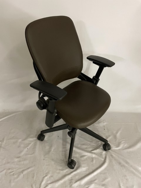 C61789 - Steelcase Leather Leap Chairs