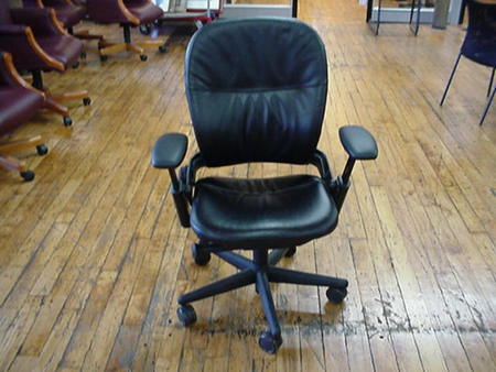 Leather Steelcase Leap Chairs