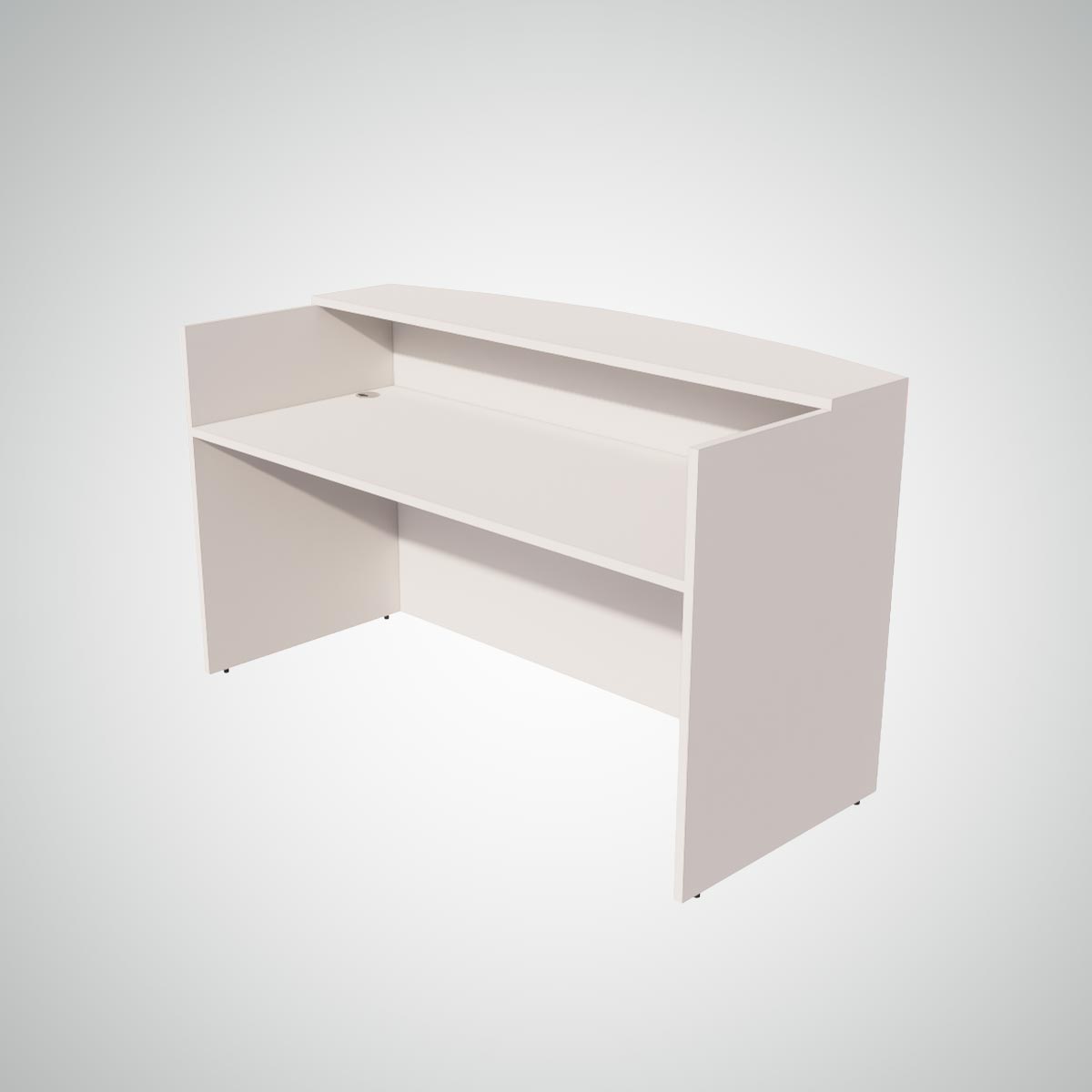 ND12220 - 36” x 72” Designer White Reception Desk Shell