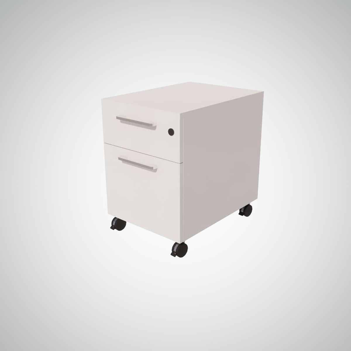 NP - 24" Designer White Mobile Pedestal