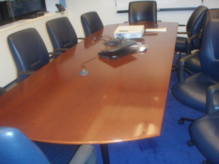 Cherry Conference Table with matching credenza