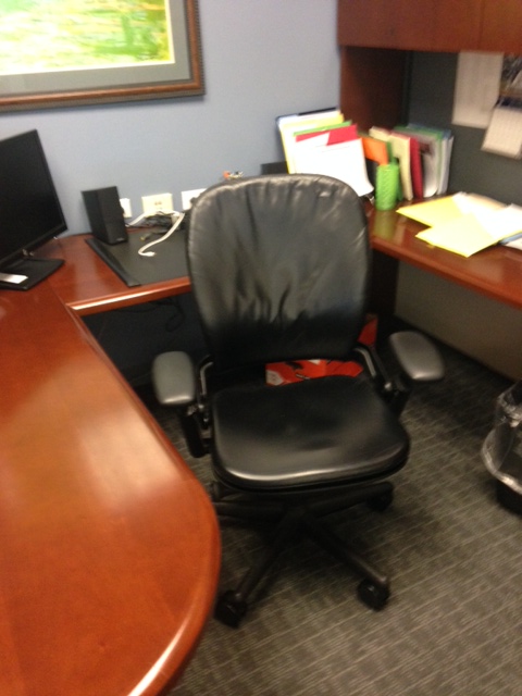 C6028C - Leather Steelcase Leap Chairs