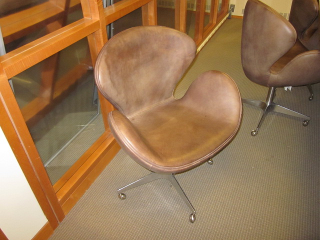 R6022 - Restoration Hardward Leather Chairs