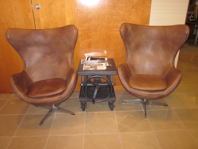 R6023 - Restoration Hardward Leather Club Chairs