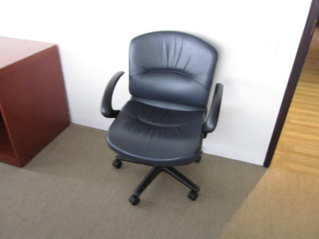 Blue Leather Conference Chairs