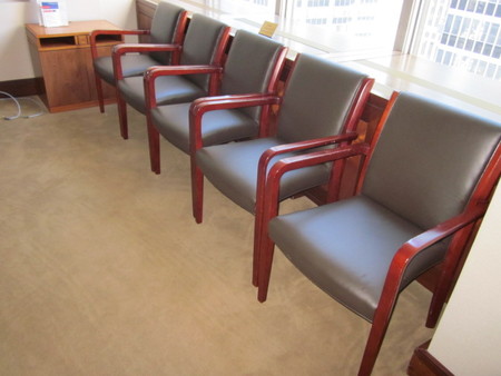 C3244 - Bernhardt Leather Stack Chairs