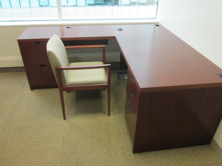 D3953 - L-Shape Steelcase Desk Sets